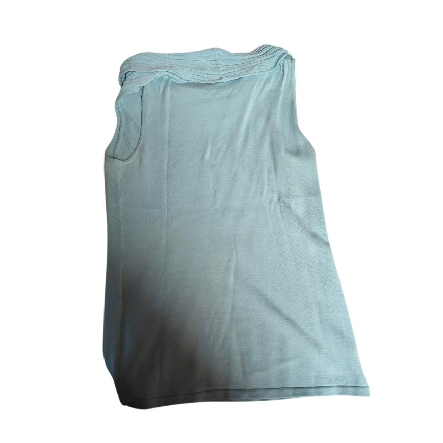 Antonio Melani Size Small Chevron Baby blue cowl neck sleeveless sweater top