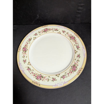 Vintage Lynns Fine China Dinner Plates Set of 3 Floral Gold Trim French Country