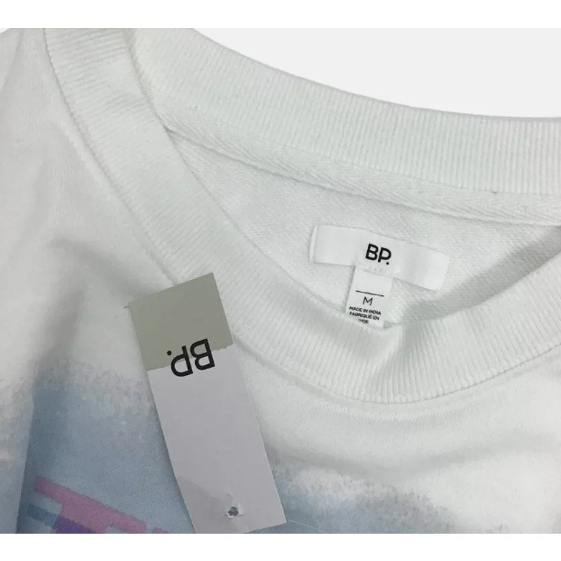 VOTE BLUE BP Time For Growth Graphic Print Organic Cotton Sweatshirt Sz Medium