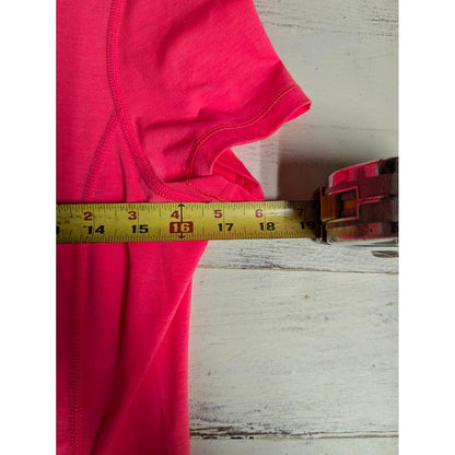 Lauren Ralph Lauren Active Neon Pink Short Sleeve Athletic Tee Size Medium