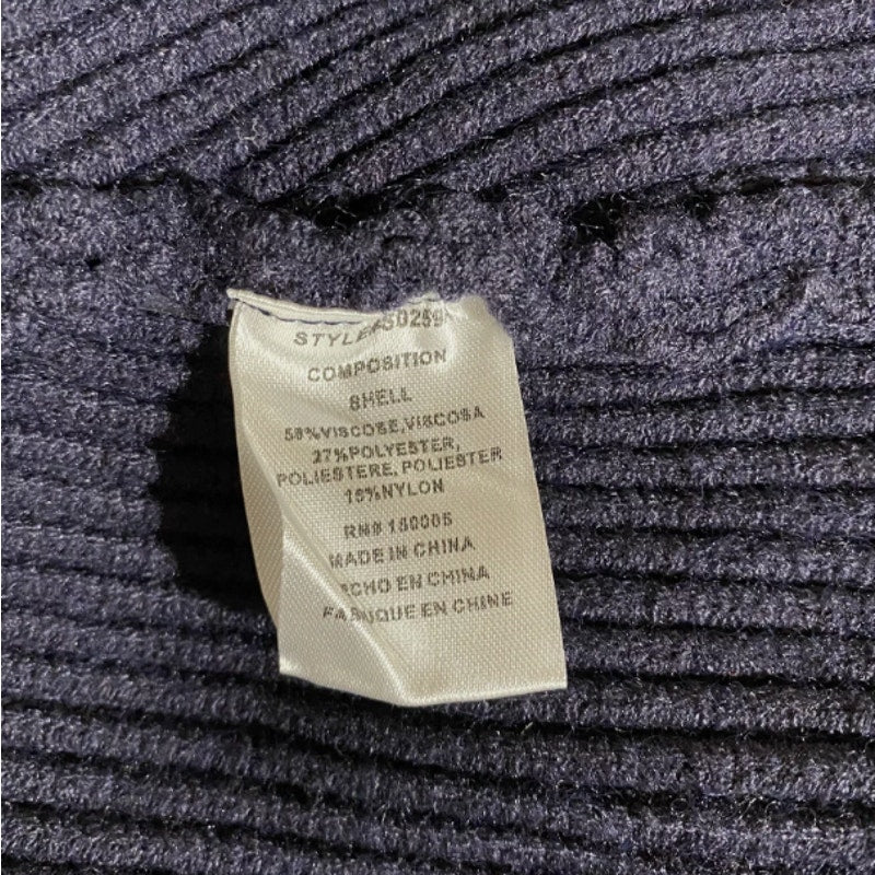 Maisie Peter Bishop Sleeve Pullover Knit Sweater Crew Neck Navy Blue MEDIUM NEW