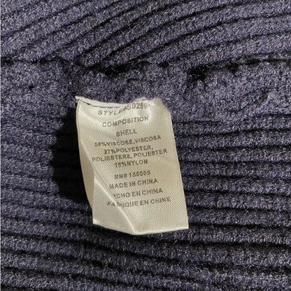 Maisie Peter Bishop Sleeve Pullover Knit Sweater Crew Neck Navy Blue MEDIUM NEW