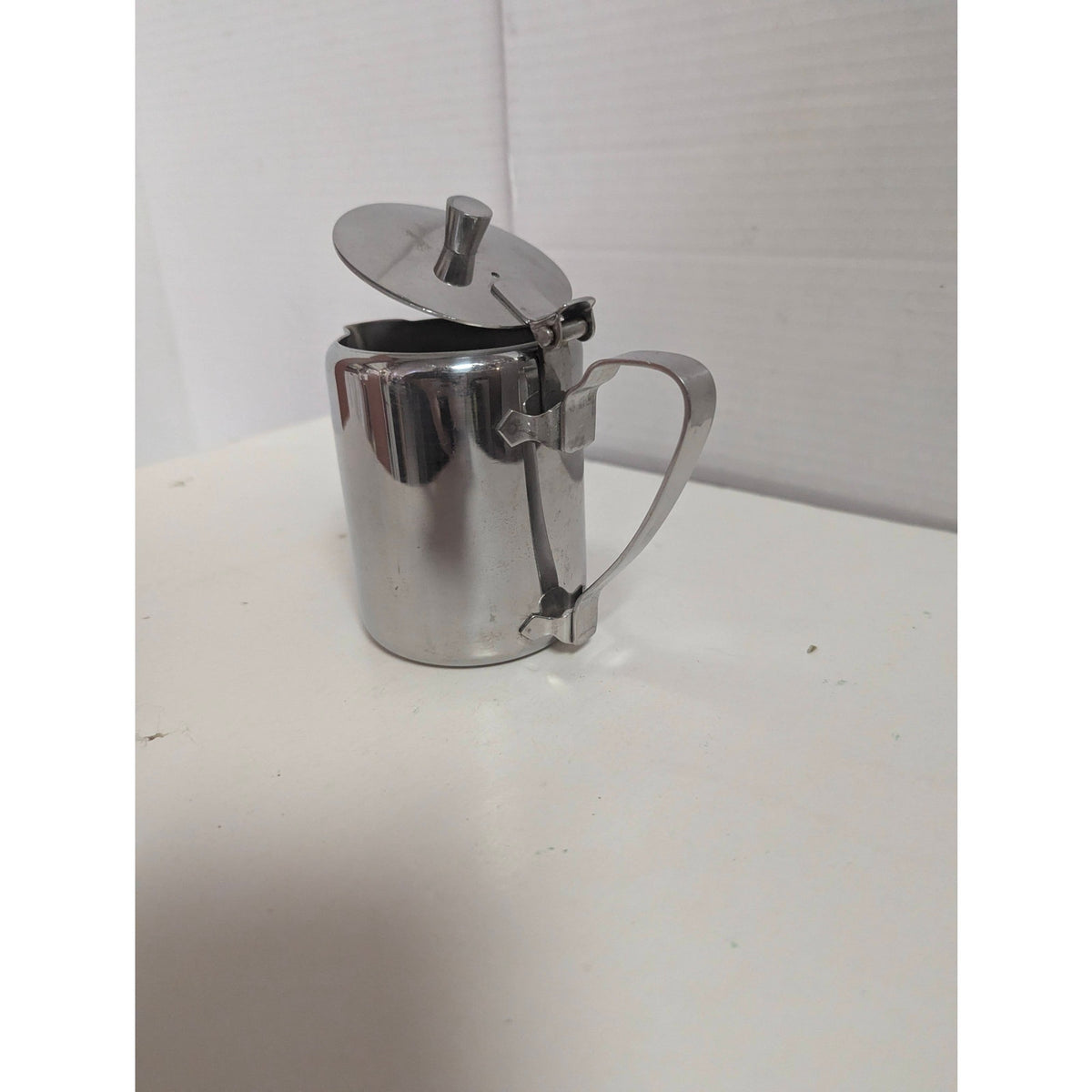 Vintage 18-8 Stainless Steel Lidded Creamer Pitcher Made in Japan