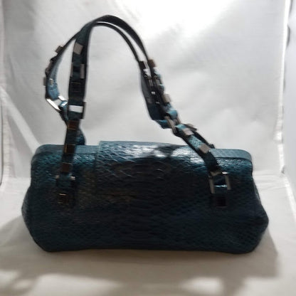 Charles David Vintage y2K Green Faux Aligator Skin Shoulder bag purse