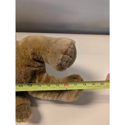 Vintage 1986 SGT. Express Hide A Way Bear Plush Zipper Pouch Tan