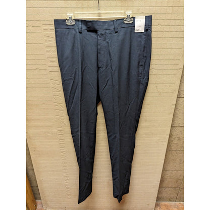 Nordstrom Rack Men Navy Flat Front Pants Slacks Dress Trouser 34" x 32" Trim Fit