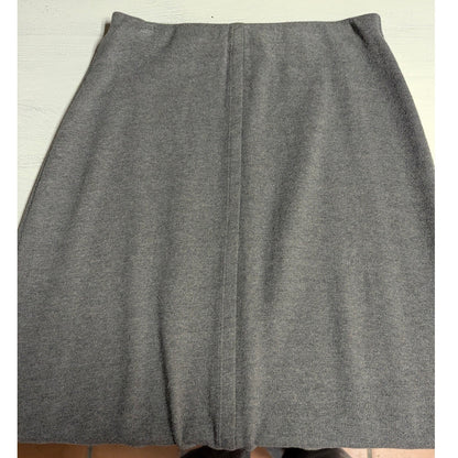 Vintage Josephine Chaus Gray Cotton Midi Skirt Small Minimalist 90s Vintage Luxe