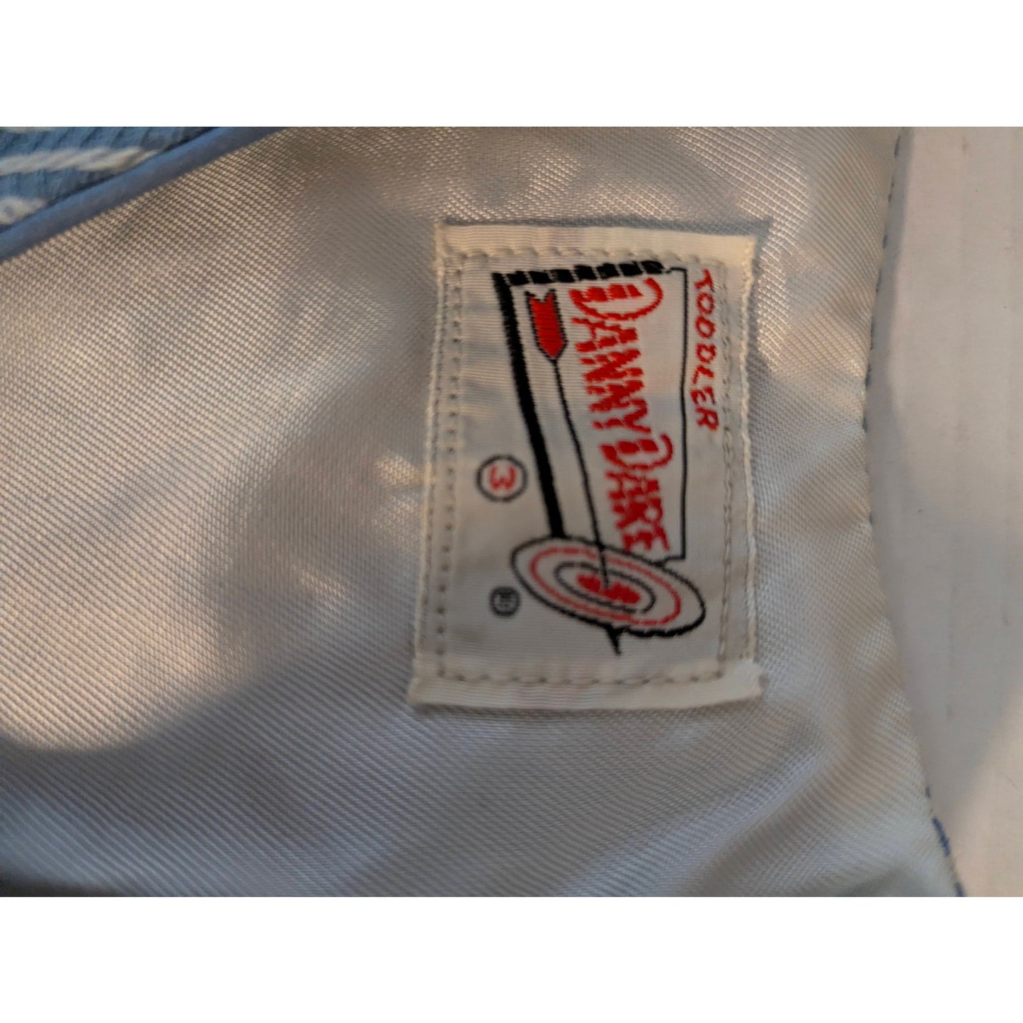 Dapper Dudes Vintage Blue White Striped Seersucker Toddler Dress Vest Bow Tie 4T