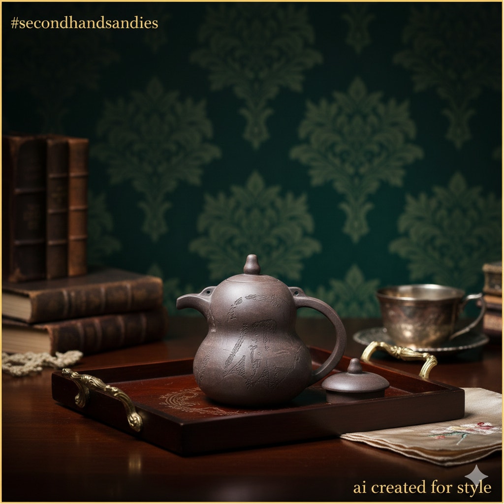 Purple clay teapot MadeChen Xinghua Chinese Yixing Zisha ceremony Hand etched