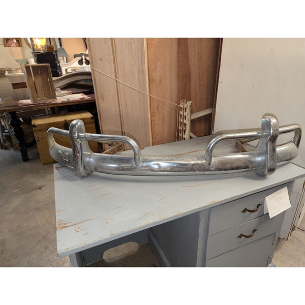 Secondhand Sandies: Vintage Chrome Bumper for Volkswagen. Would be great mancave shelf!
