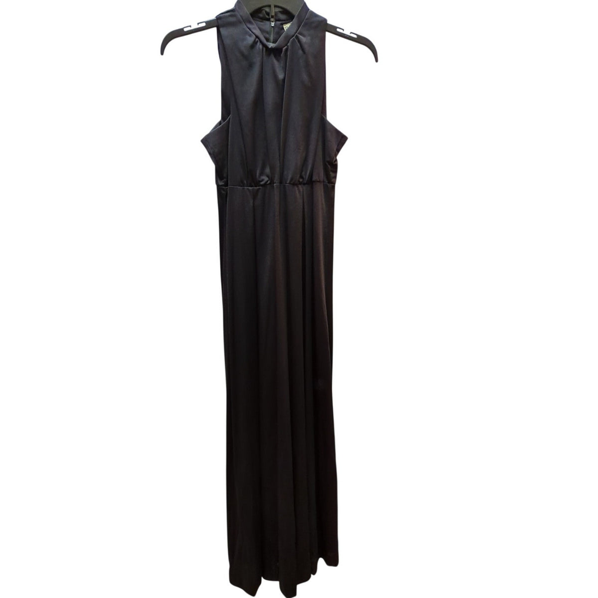 Vintage Periphery Designed by Arthur Williams Black Halter Maxi Dress Size 8