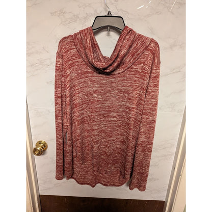 Caslon NWT Size Medium Cowl Neck Tunic Lightweight Sweater Burgundy $59