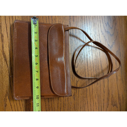 Vintage Furla Tan Leather Minimalist Crossbody Shoulder Bag