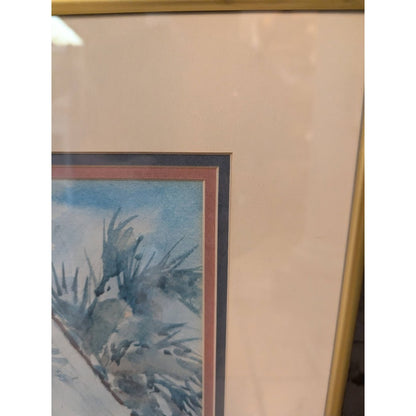 Vintage 80's Art Print Beth Eidelberg Victorian Houses 30" x 24" framed