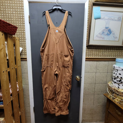 Liberty duck Bib Overalls Size 42" x 32" coveralls Pecan Brown Workwear Utility
