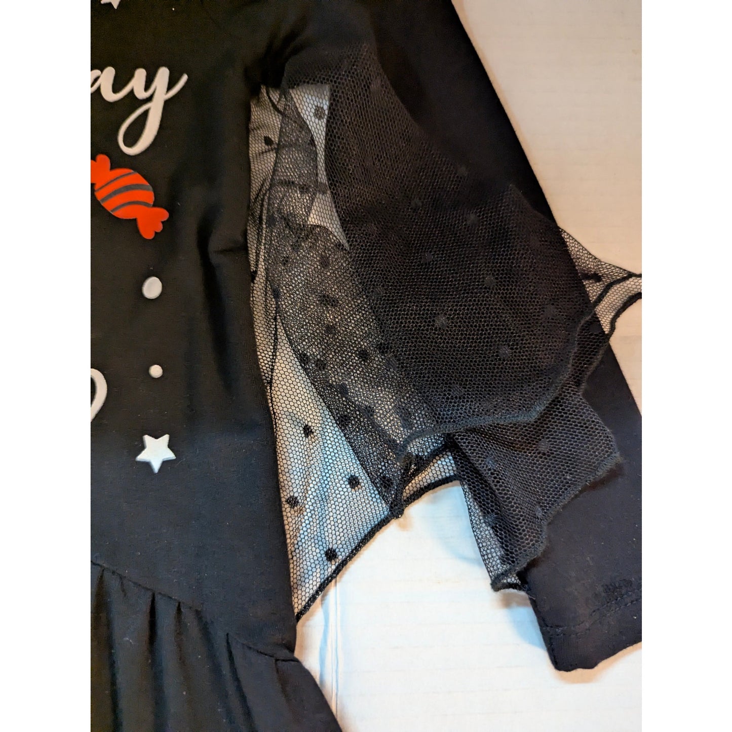 Truly Me Girls Black Witch Way to the Candy Halloween Dress Size 4 NWT
