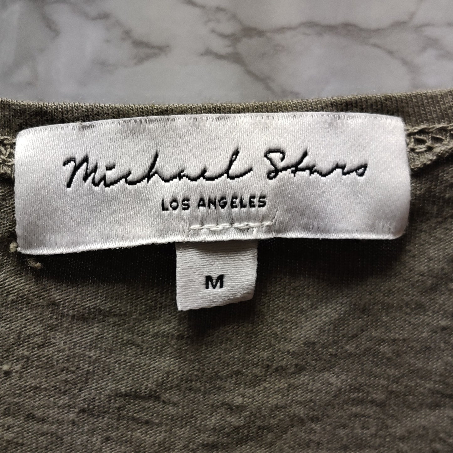 Michael Stars Olive Green Ruffle Sleeve Knit Dress Medium Casual Oversized