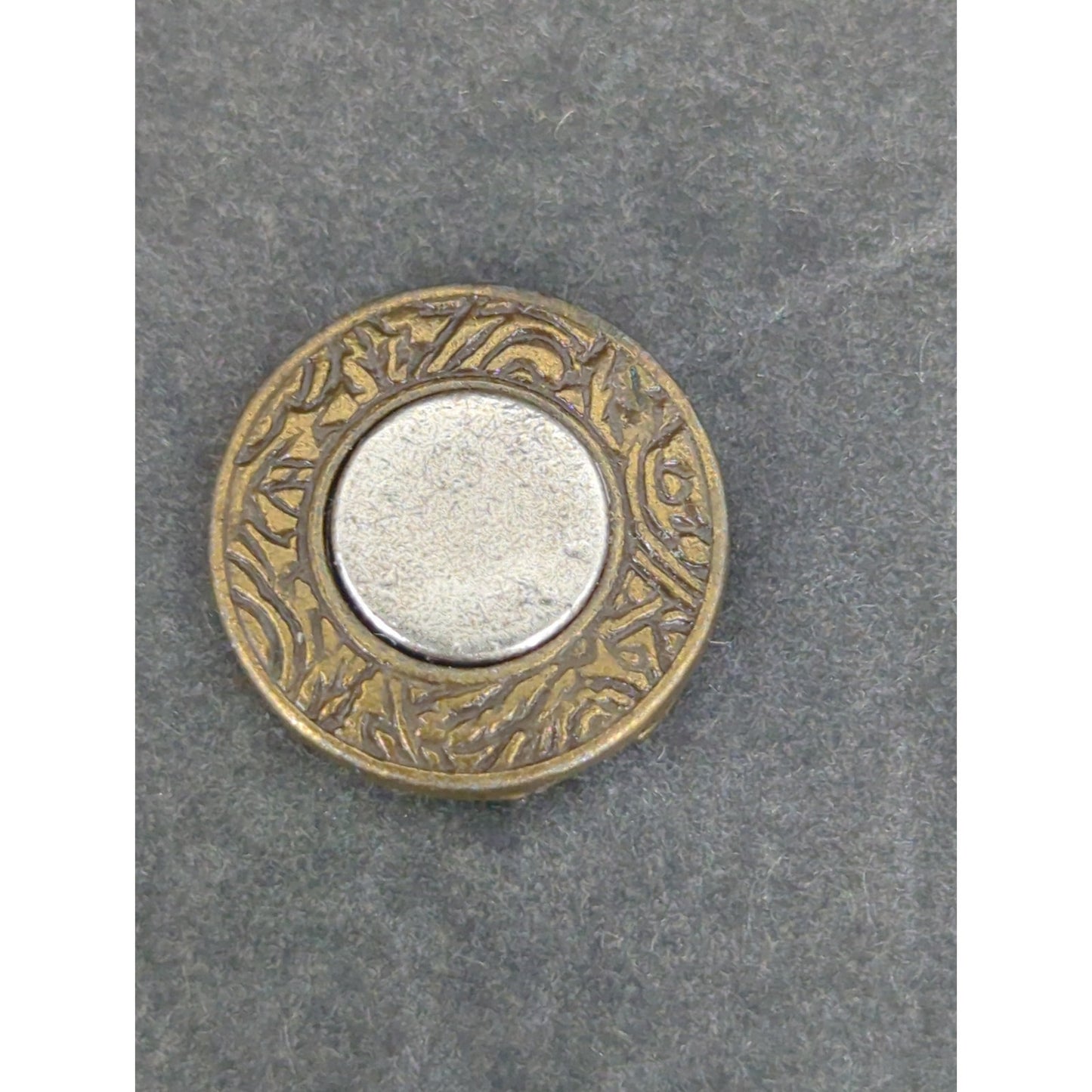 LOT UU of 10 Antique Vintage Victorian Brass Mixed Materials Buttons ESTATE FIND