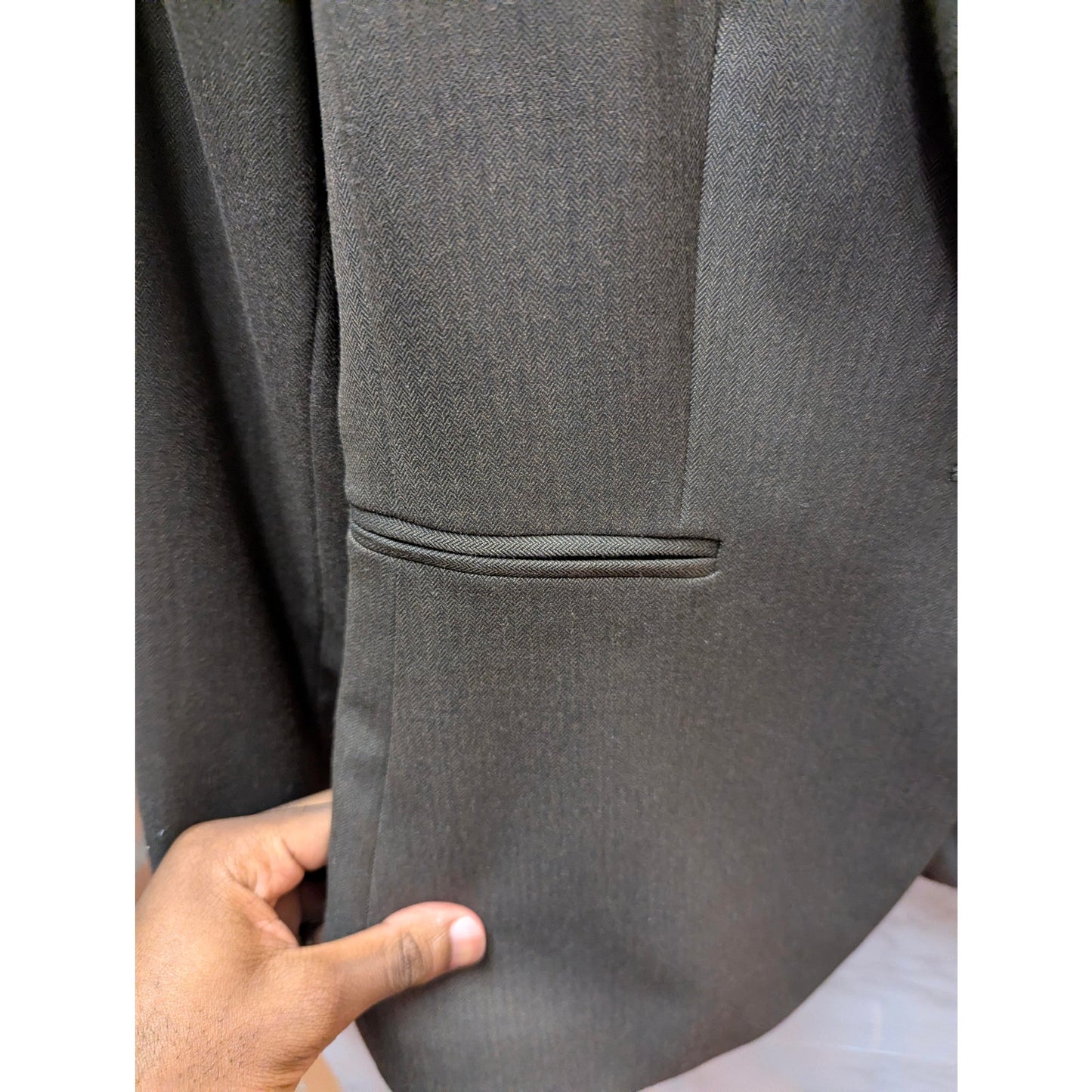 VTG. Alex Marie Brown Herringbone Blazer Corporate Core Academic Size 4P Jacket