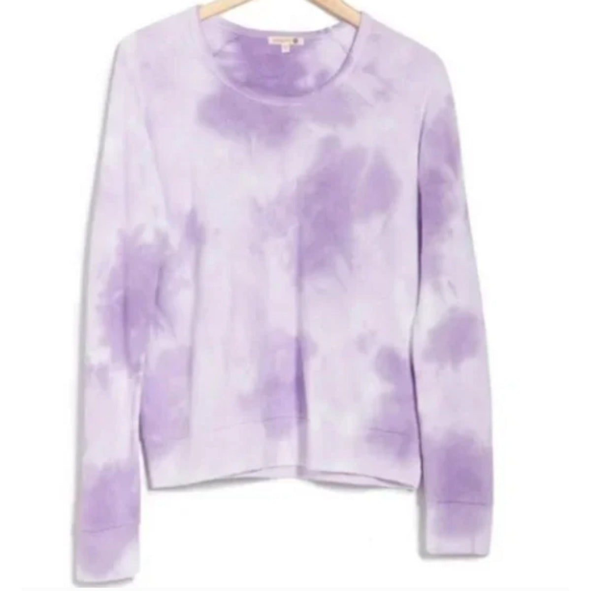 sundry Tie Dye SweatShirt Top Track Long Sleeve Purple White Size 2 / MEDIUM