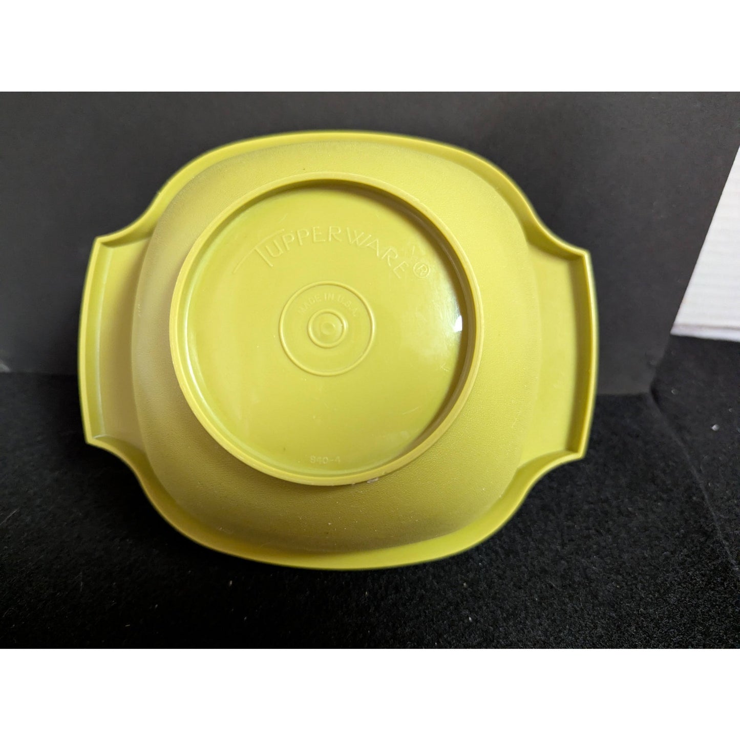 Vintage Tupperware Avocado Green Servalier Square Mixing Bowl No lid Large