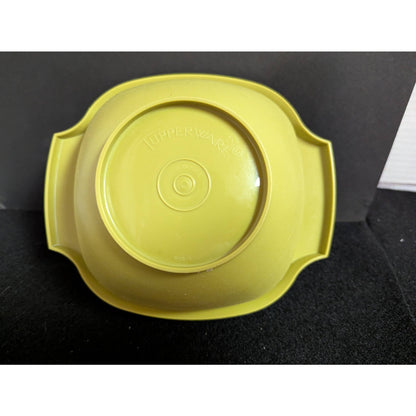 Vintage Tupperware Avocado Green Servalier Square Mixing Bowl No lid Large