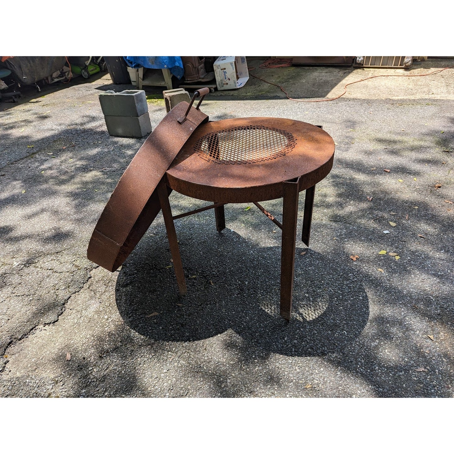 Secondhand Sandies : large outdoor steel pan fire propane cooking pan PAELLA