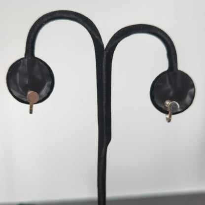 Vintage Emerald Cut Clear Rhinestone Screw Back Earrings Y2K Old Hollywood