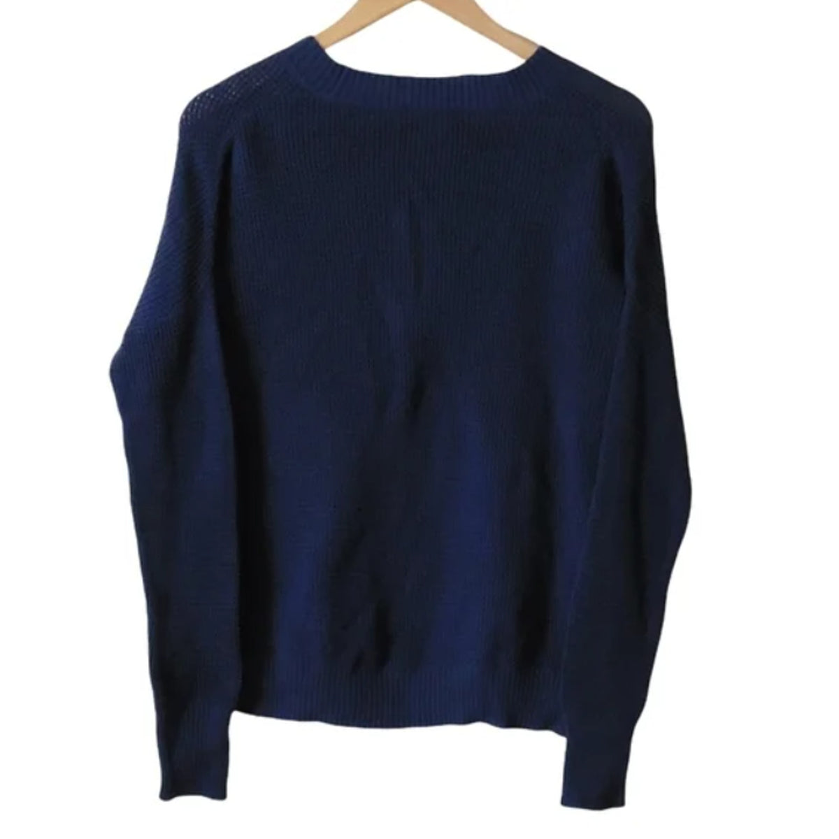 Sweet Romeo Navy Blue Knit Crewneck Sweater small NWT Crew Long sleeve NEW