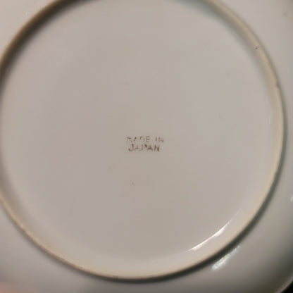 Takito Golden Orange Blue Lusterware Vintage Japanese Teacup and Saucer