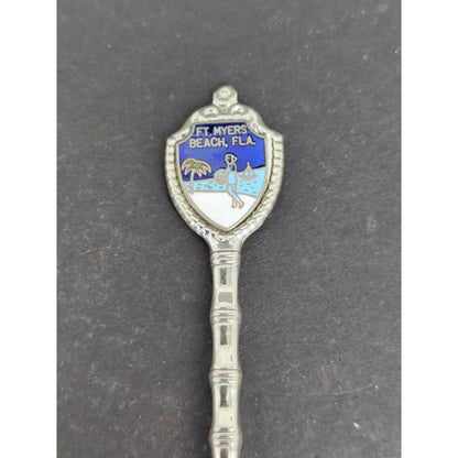 Vintage Souvenir Collector Spoon St. Marys Alberta Enamel Top Scalloped