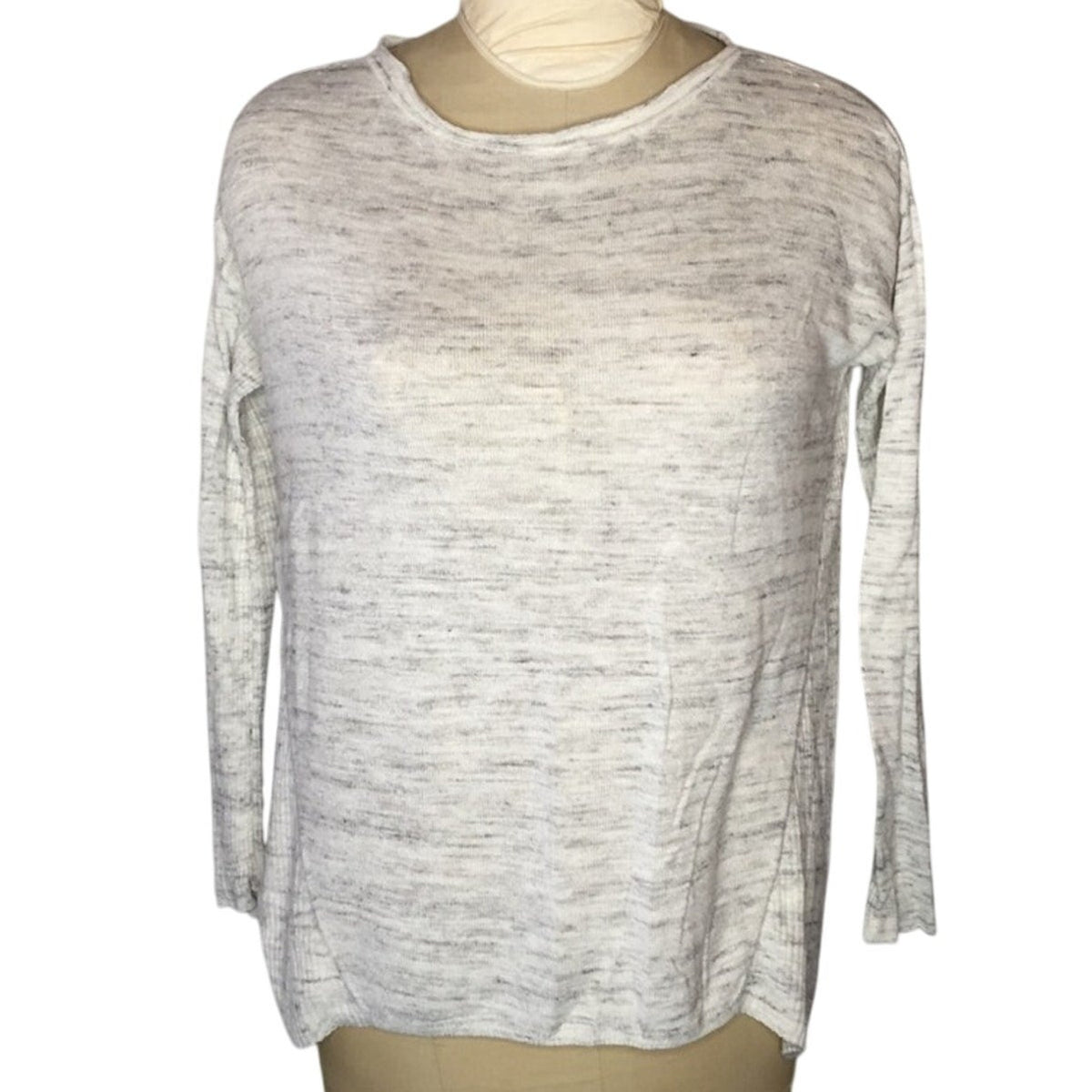 Lou and Grey Long Sleeve Gray Shirt top Marbled Medium Lightweight Packable