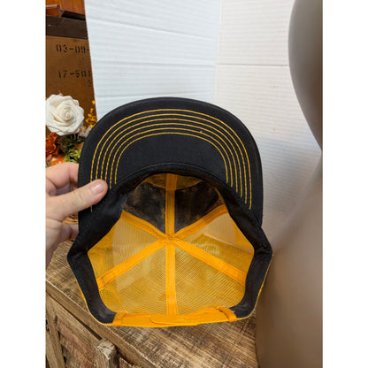 Vintage In-Fisherman Bumblebee Black Gold Mesh Trucker Snapback Hat Kproducts