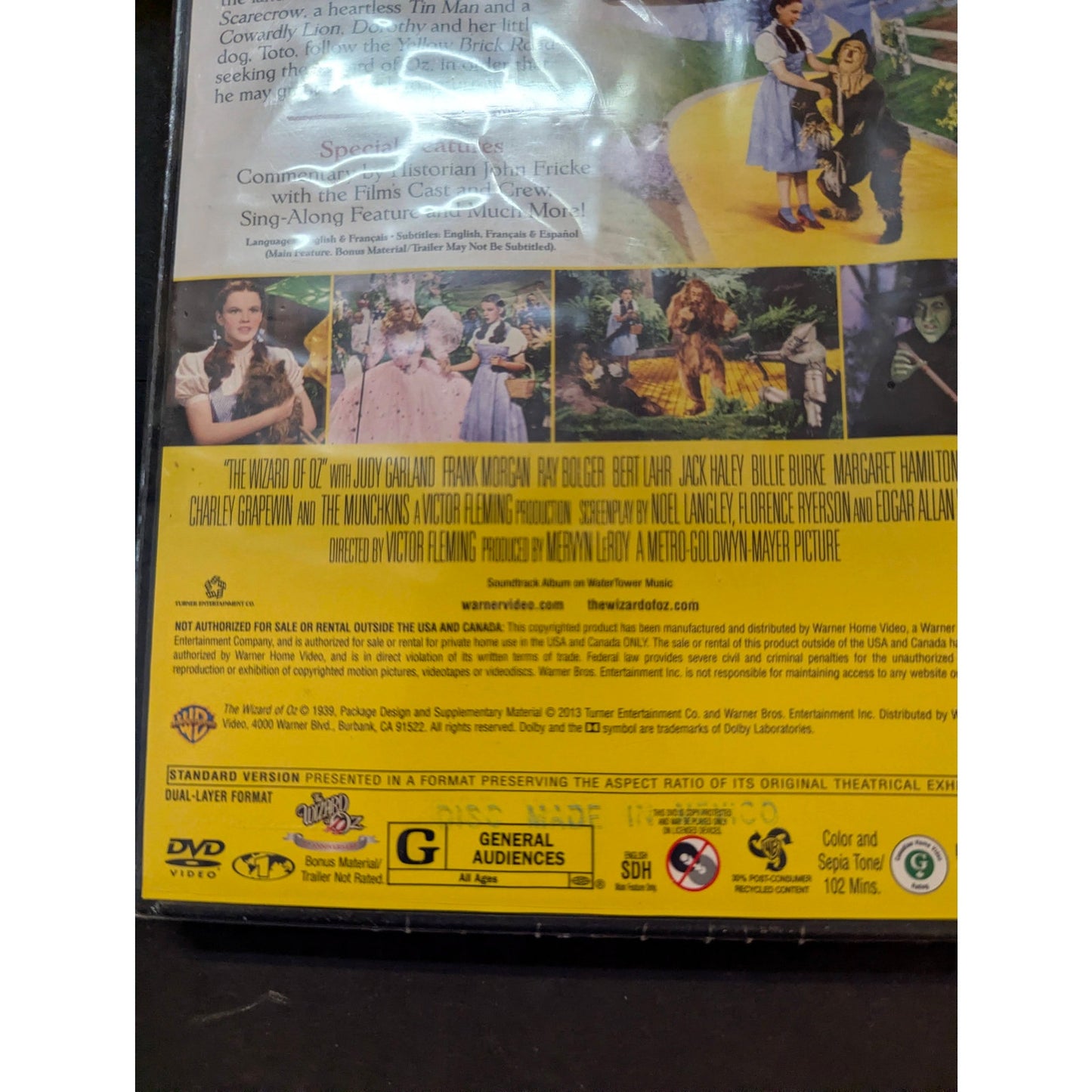 The Wizard of Oz DVD Brand New Sealed Warner Home Video Classic Film Promo