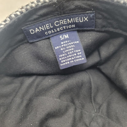 Cremieux Black Tweed Small Medium Paperboy Newsboy Gatsby Cabbie Scally Cap
