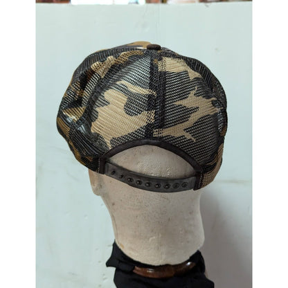 VINTAGE Snap Back TRUCKER Hat Mesh Foam Cap USA Camo CBS Concrete products SM