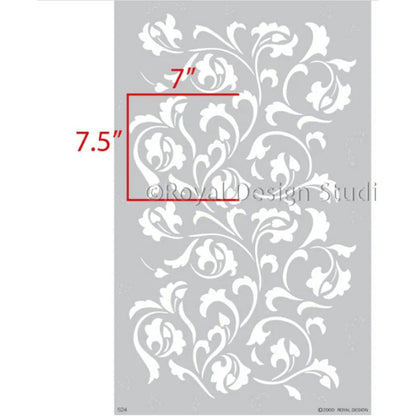 Royal Design Studio Stencil Filagree Furniture Wall Floor SCROLLALLOVER #524