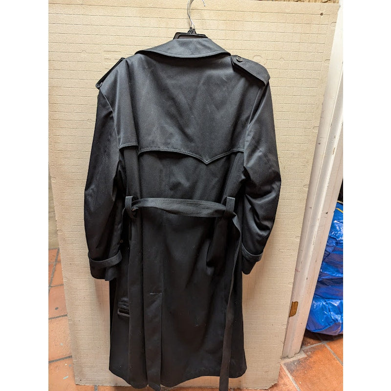 Towne by London Fog Size 42 Trench Coat Zipped in LIner with Belt charcoal Gray