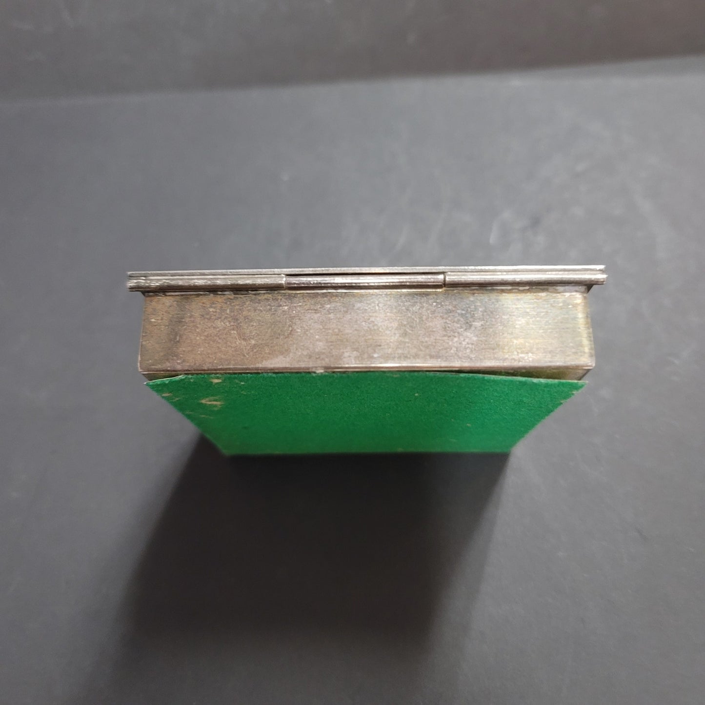Ciga Hotels Italy Silvertone Metal table desk Etched Cigarette square case 1988