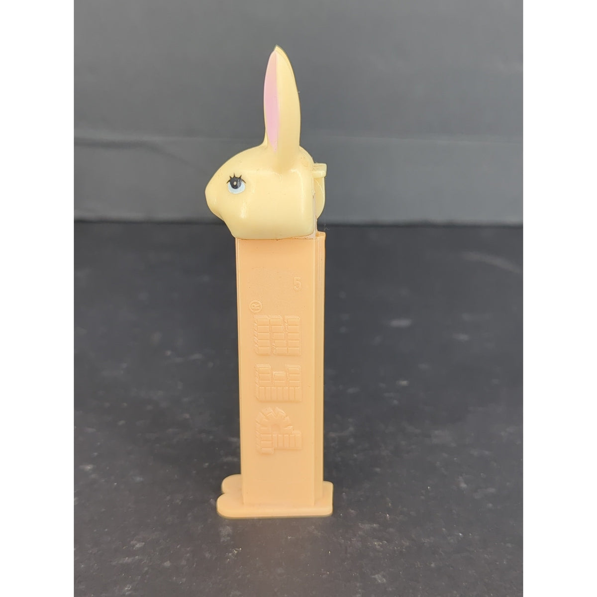 Vintage Rabbit Pez Dispenser Peach Stem Collectible Model D with Feet