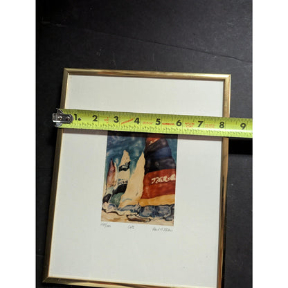 249/1000 CATS by Paul M. Stevens ? Framed Catamarans Art Print Glass Metal