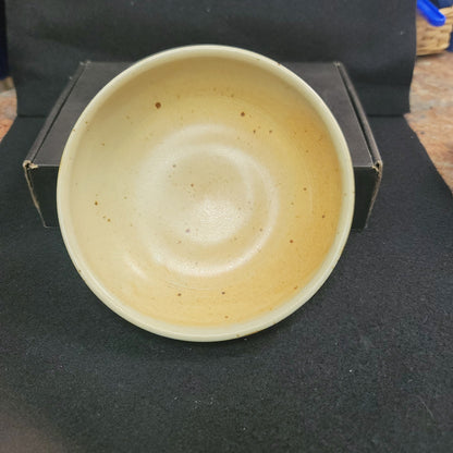 Art pottery bowl Signed Susan Yellow Cereal 6" wide x 2" deep handmade