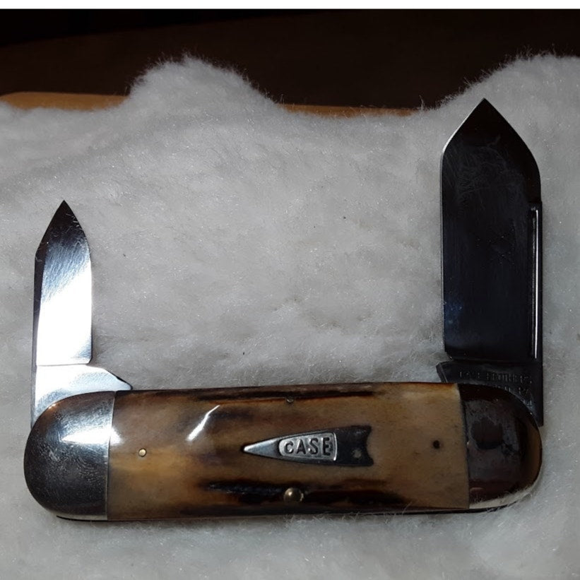 Case XX Tested Folding Pocket KNIFE Elephant Toenail 52050 Sambar Stag  94