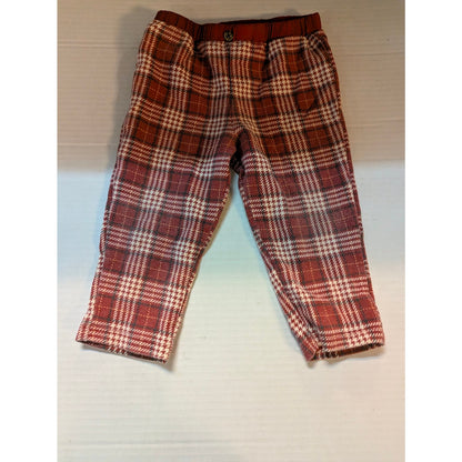 Carter's Baby Boys Red Plaid Flannel Pants Size 12 Months