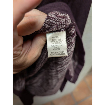 MAX STUDIO Raglan Sleeve High/low Pullover Wine Size Small Pockets NEW