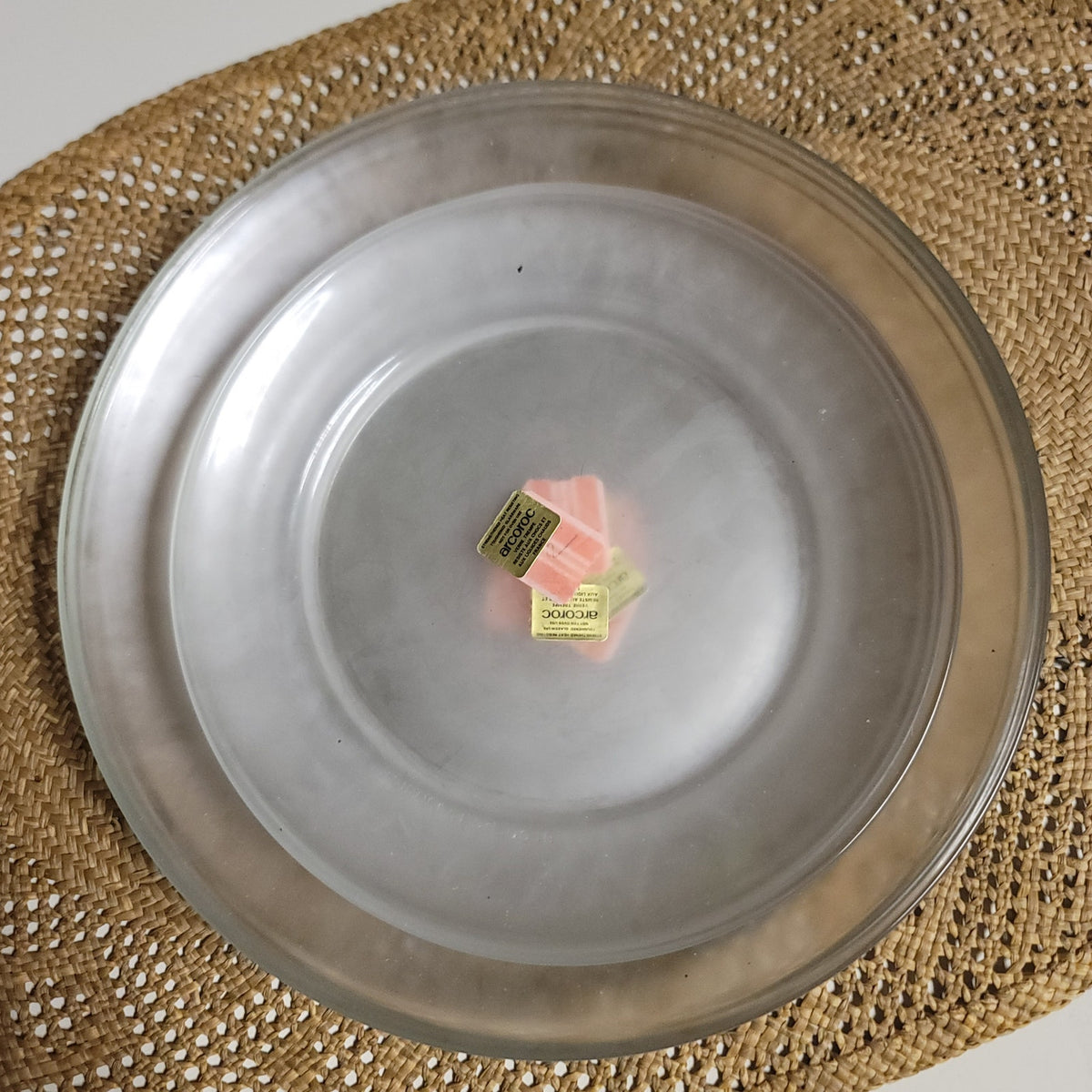 Arcoroc Clear France Set of 4 Dinner Plate 4 Bread Plates