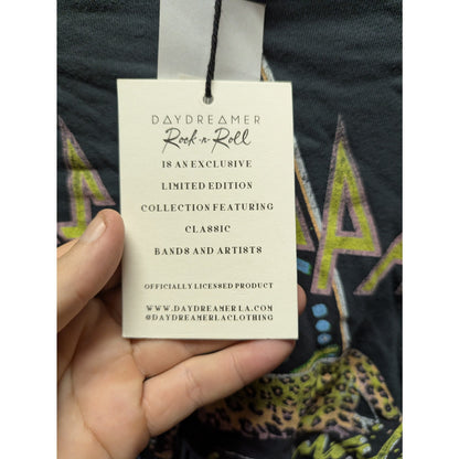 Daydreamer NWT Gray Def Leppard Graphic Hoodie Sweatshirt Small