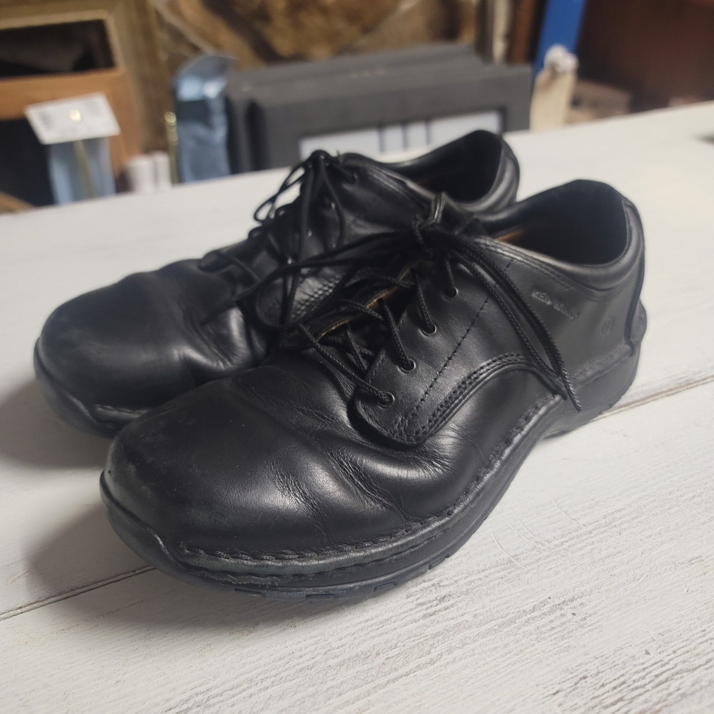 Red Wing Size 10.5D Black Mens Leather Oxford Low Top Work Shoes PreOwned