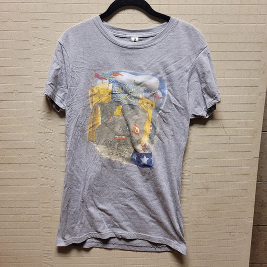 Disney Gray T-Shirt XL Dumbo Elephant Circus Short Sleeve Faded PreOwned