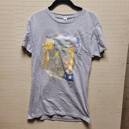Disney Gray T-Shirt XL Dumbo Elephant Circus Short Sleeve Faded PreOwned